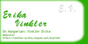 erika vinkler business card